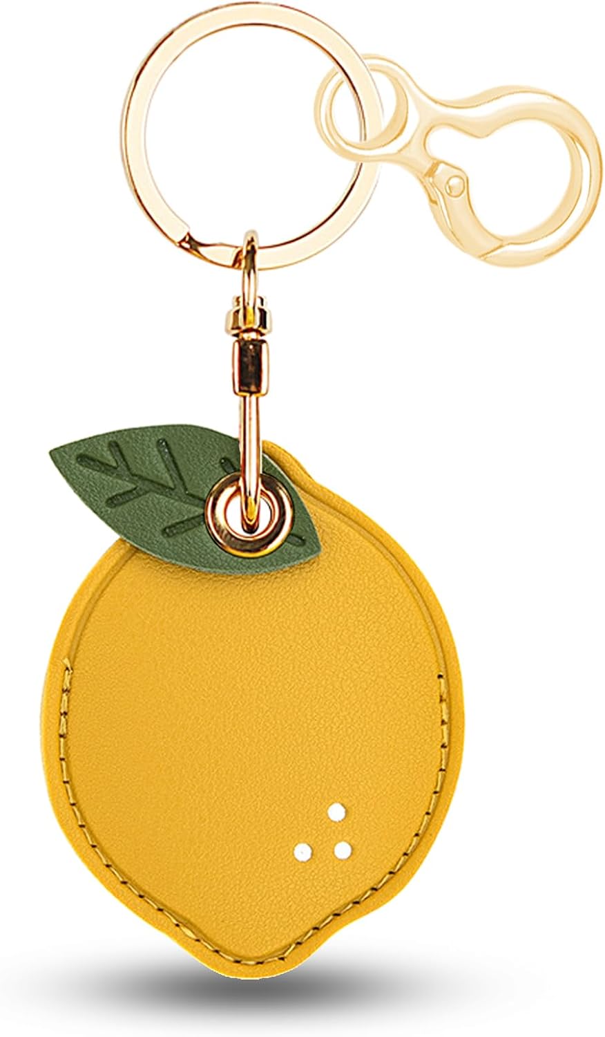Leather Keychain for Airtag, Cute Protective Keychain Holder Compatible with Apple Air Tag,GPS Case Cover for Keys