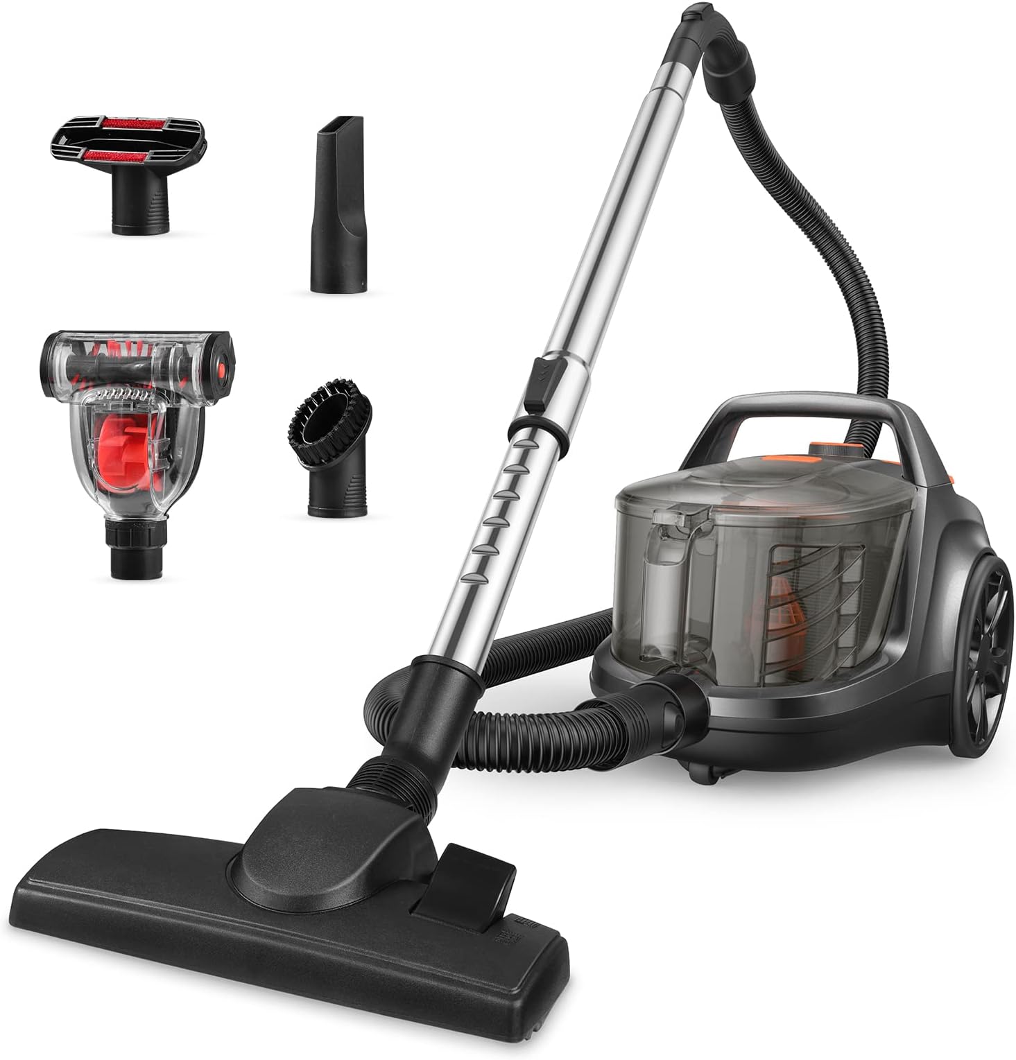 Aspiron Canister Vacuum Cleaner, 1300W Bagged Canister
