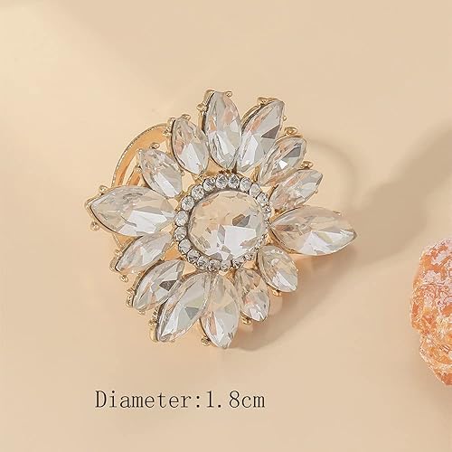 Vista 5 de Dtja Anillo de boda con circonita cúbica exagerada para mujer, estilo vintage, con diamantes de imitación, banda abierta ajustable, para cumpleaños