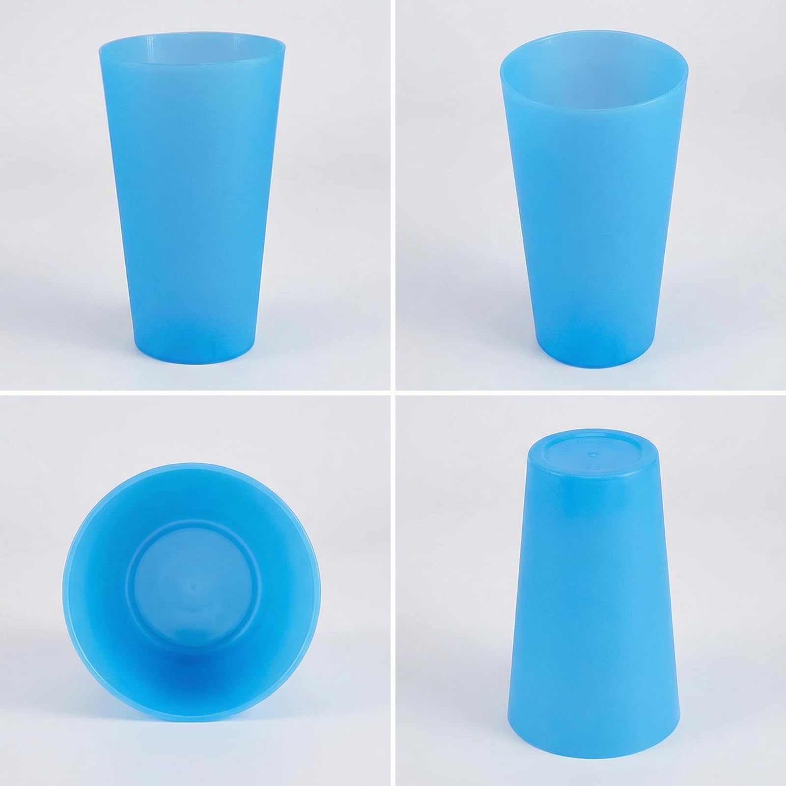 Vasos de plástico irrompibles de 32 onzas, juego de 12 vasos ligeros y grandes, reutilizables, sin BPA, aptos para lavavajillas, apilables