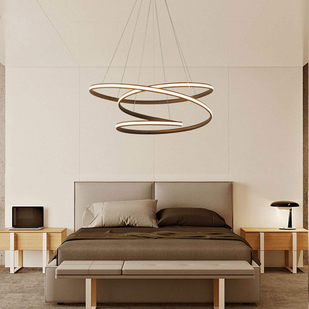 AHQX LED Pendelleuchte 120cm - Höhenverstellbar, 46W, 6500K Grau - Moderne Hängeleuchte Für Esszimmer & Wohnzimmer