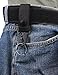 XTACER Tactical Molle Key Ring Gear Key Keeper Keychain Snap Secure BLACK (Pack of 2)