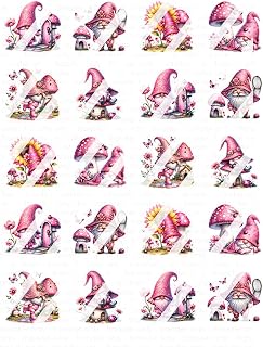 Pink Gnomes Nail Art Decals - Waterslide Nail Decals