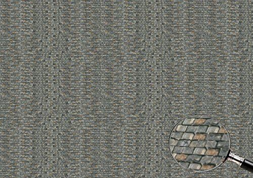 2 pcs Old Slate Shingle Roof Wallpaper A4 Paper Sheet 00 Gauge/1:76 Scale FBR05