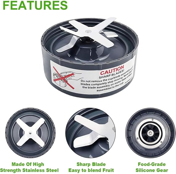 Replacement Extractor Blade, Fit for NutriBullet 600w / 900w Pro Extractor Blade Series with  with an Additional Silicone Gasket Sealing O-Ring for NutriBullet Blender Blade Replacement Parts