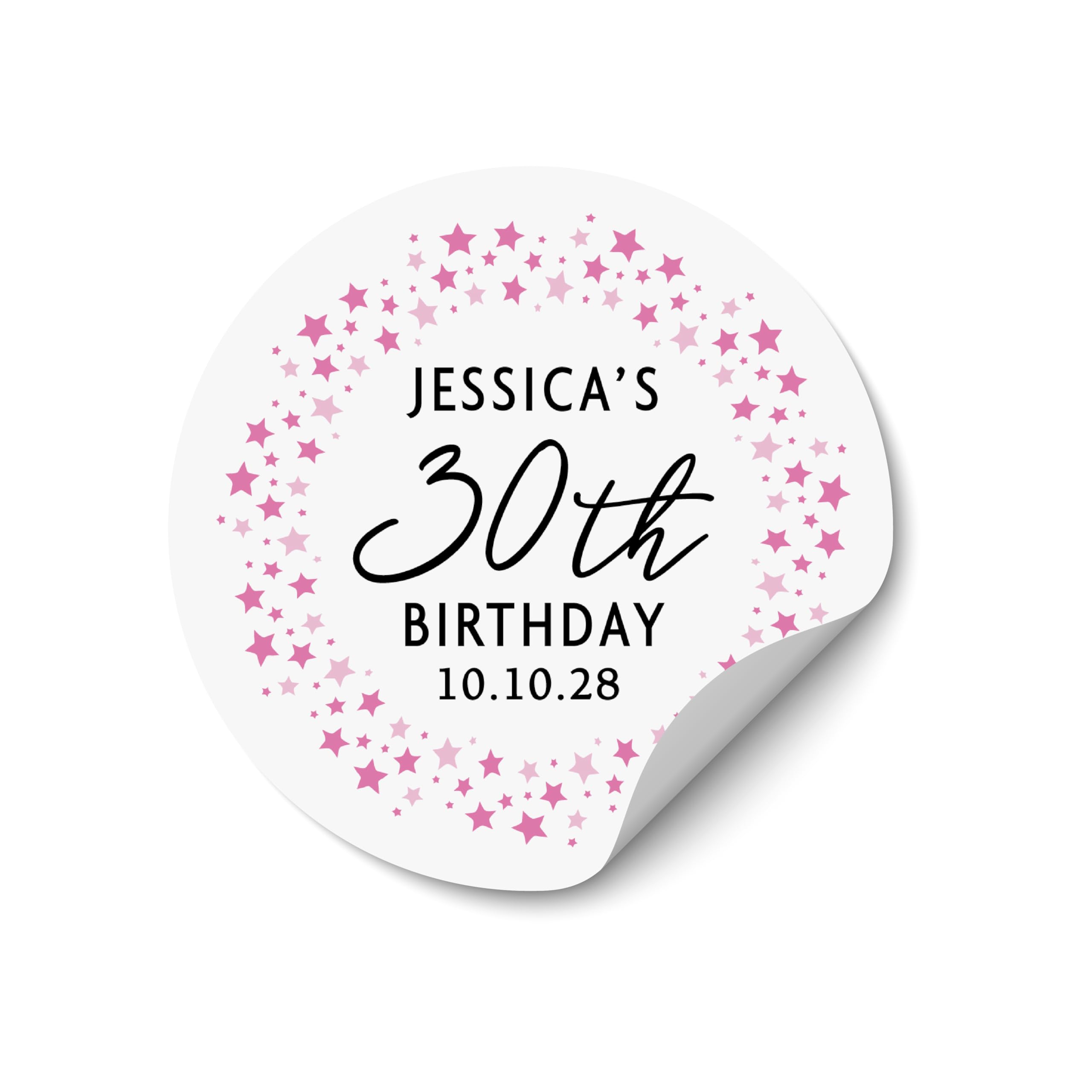 Personalized Animal Party Favors Stickers, Custom Printed Birthday Stickers, Personalized Sticker Name Tags, Themed Birthday Tag Set - BD49