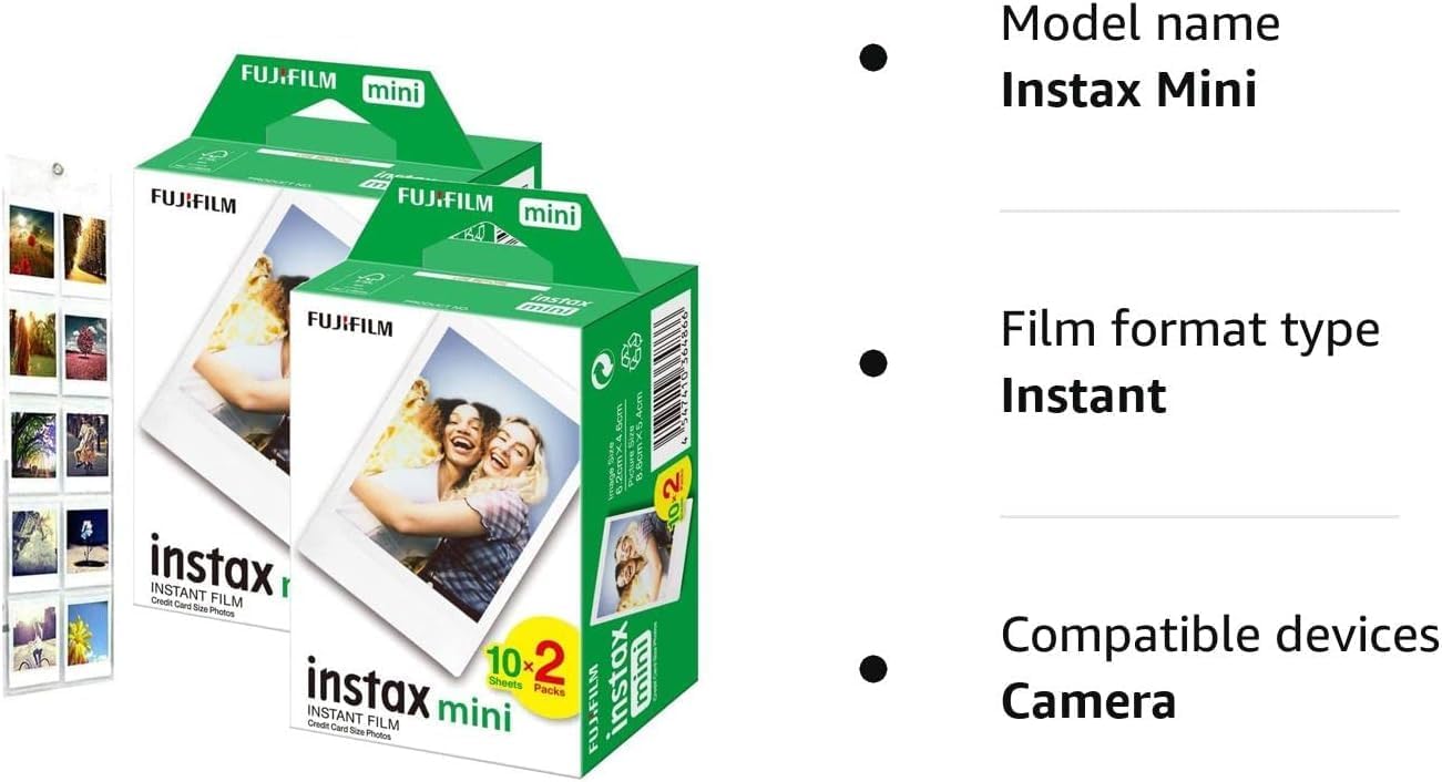 Instax Mini Film Bundle Pack (40 Shots) + Free Wall Album
