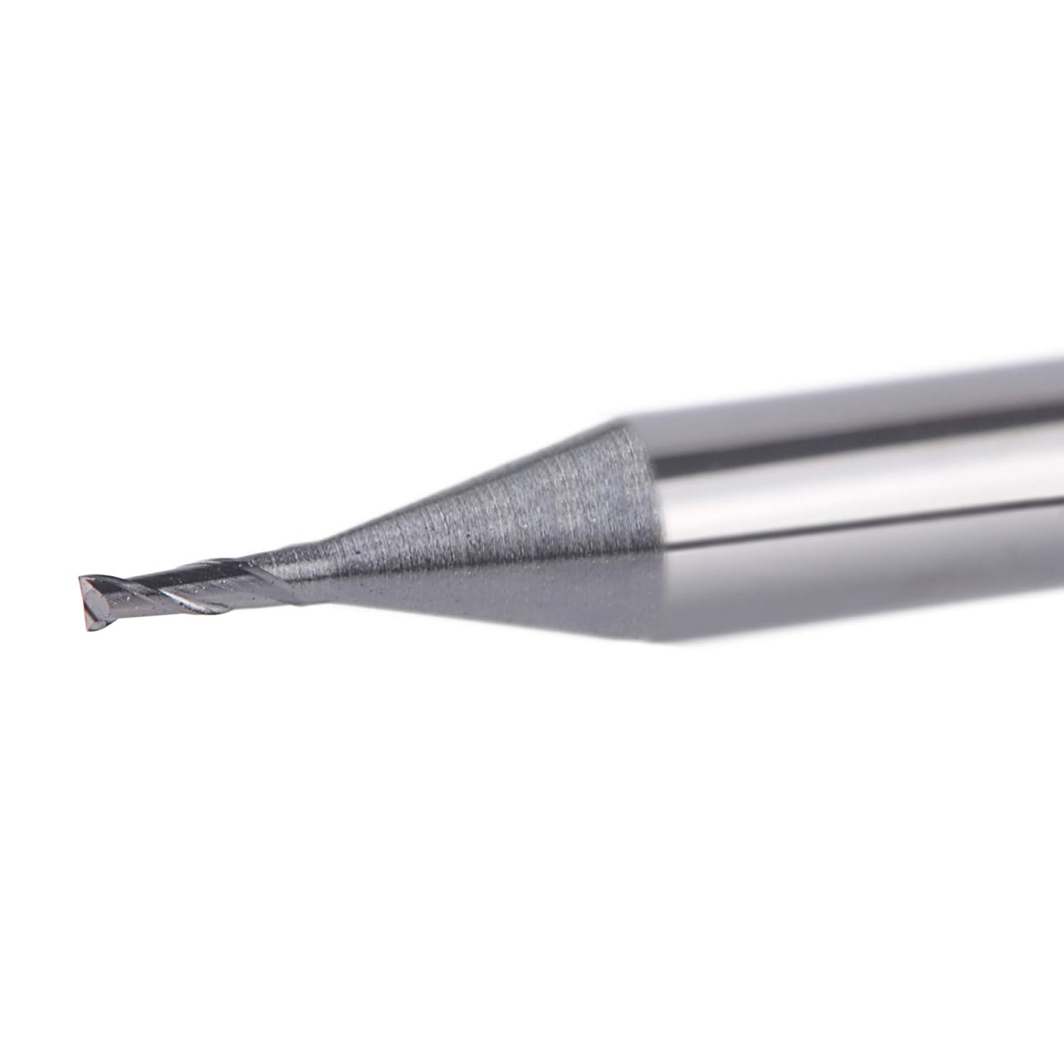 SpeTool 5Pcs/Set Flat Nose Double Flute Carbide End Mill 1/32" Cutting Dia Router Bits Cutter CNC Machine Tools for Carbon Steel Die Steel Tool Cast Iron Wood