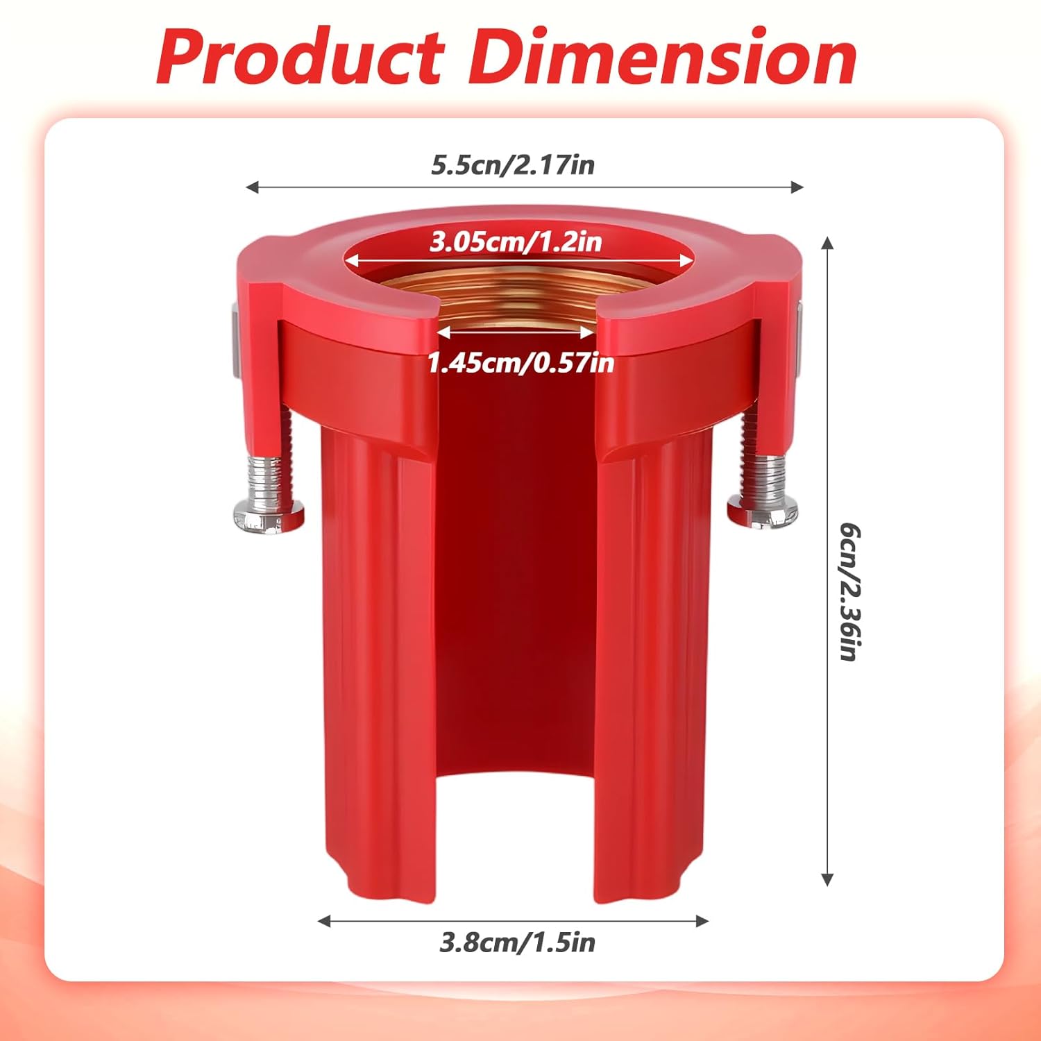 Kitchen Faucet Mounting Nut Replacement Parts, Anti-Loosening Kitchen Faucets Nut Tightening for Kitchens and Bathrooms Plastic Sink Fixtures Faucet (Red)