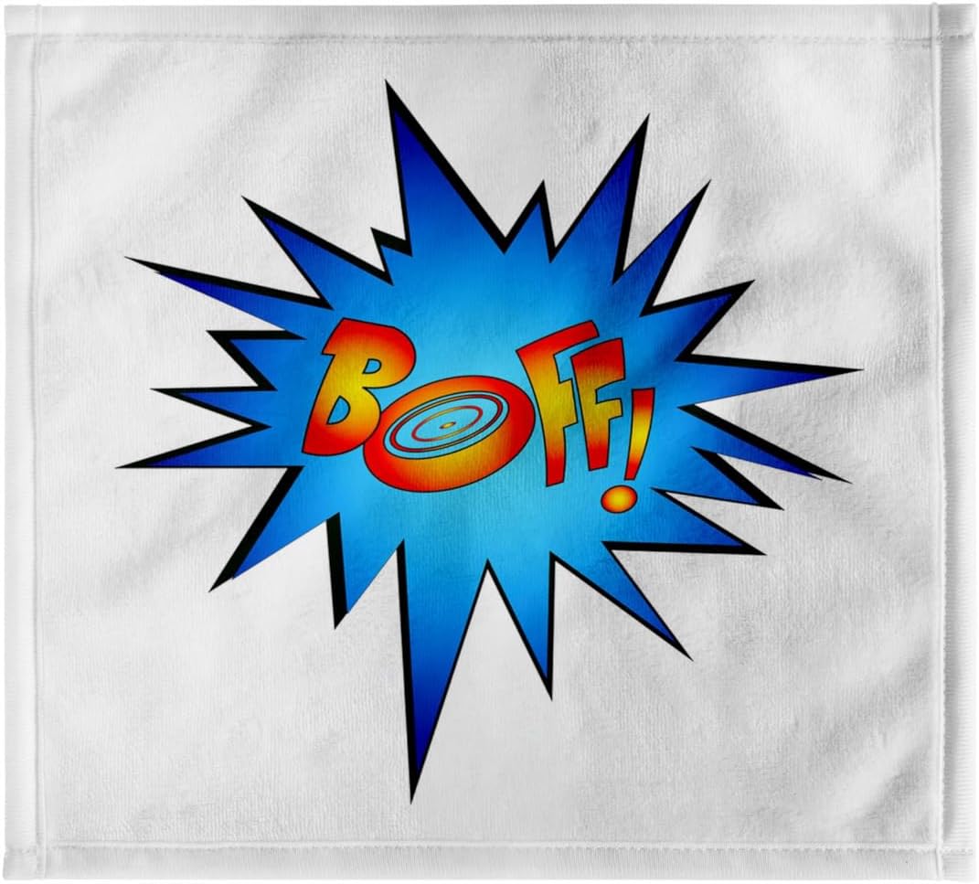 3dRose Superhero Fight Comic BOFF 22x30 Bath Hand Pool Towel