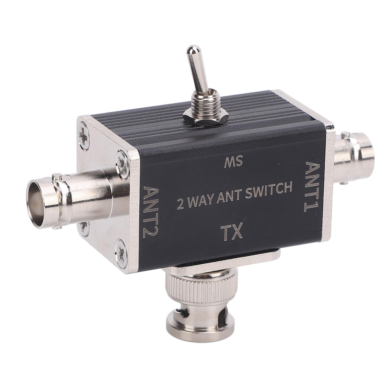 Interruptor de Antena Coaxial Banda Ancha 2 Vías Tres Posiciones 0-50MHz Conector BNC 100W Potencia Máxima Conectores