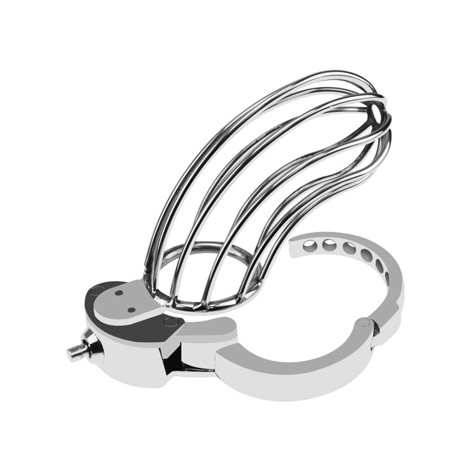 Cage de chasteté métallique creuse pour hommes anneau de poulet réglable dispositif de chasteté pour empêcher l'érection serrure de chasteté pour hommes SM cage primaire cage à pénis