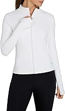 TCA Women’s Running Jacket – Long Sleeve Gym Tops Women, Full Zip Sports Jacket, Lightweight Gym Jackets Women
