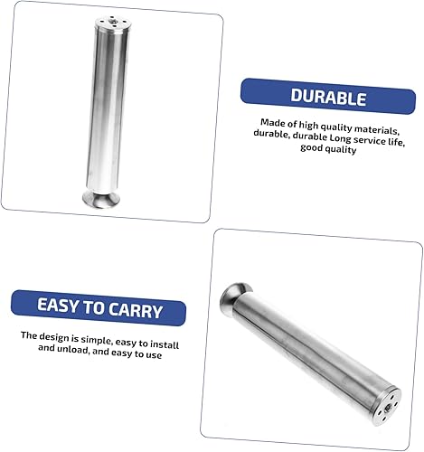 Miniatura 8 de BESTonZON 4 patas de repuesto para mesa de escritorio, patas de metal ajustables para patas de gabinete, patas de muebles de madera para bricolaje,