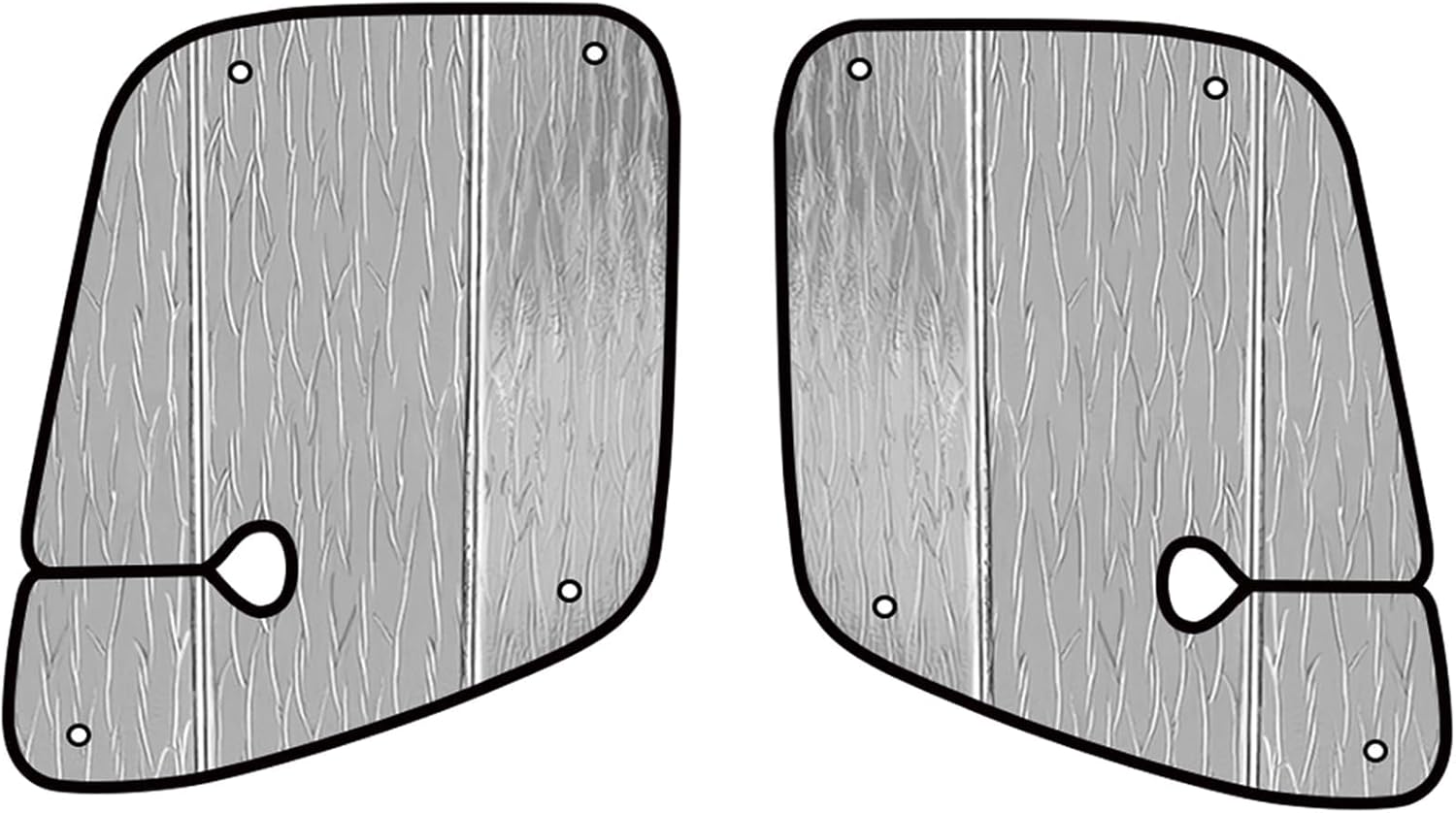 Windshield Sunshade for Freightliner M2 / S2 & RVs 2002-2025 (No Sensor/Mirror), Reversible Silver/Black