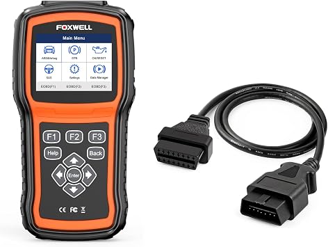FOXWELL NT630 Plus OBD2 Scanner Bundle with OBD II 16Pin Diagnostic Extension Convert Cable Adapter, ABS SRS Car Scanner/Code Reader with ABS Auto Bleed, SAS, Airbag/Oil/EPB Reset, Active Test