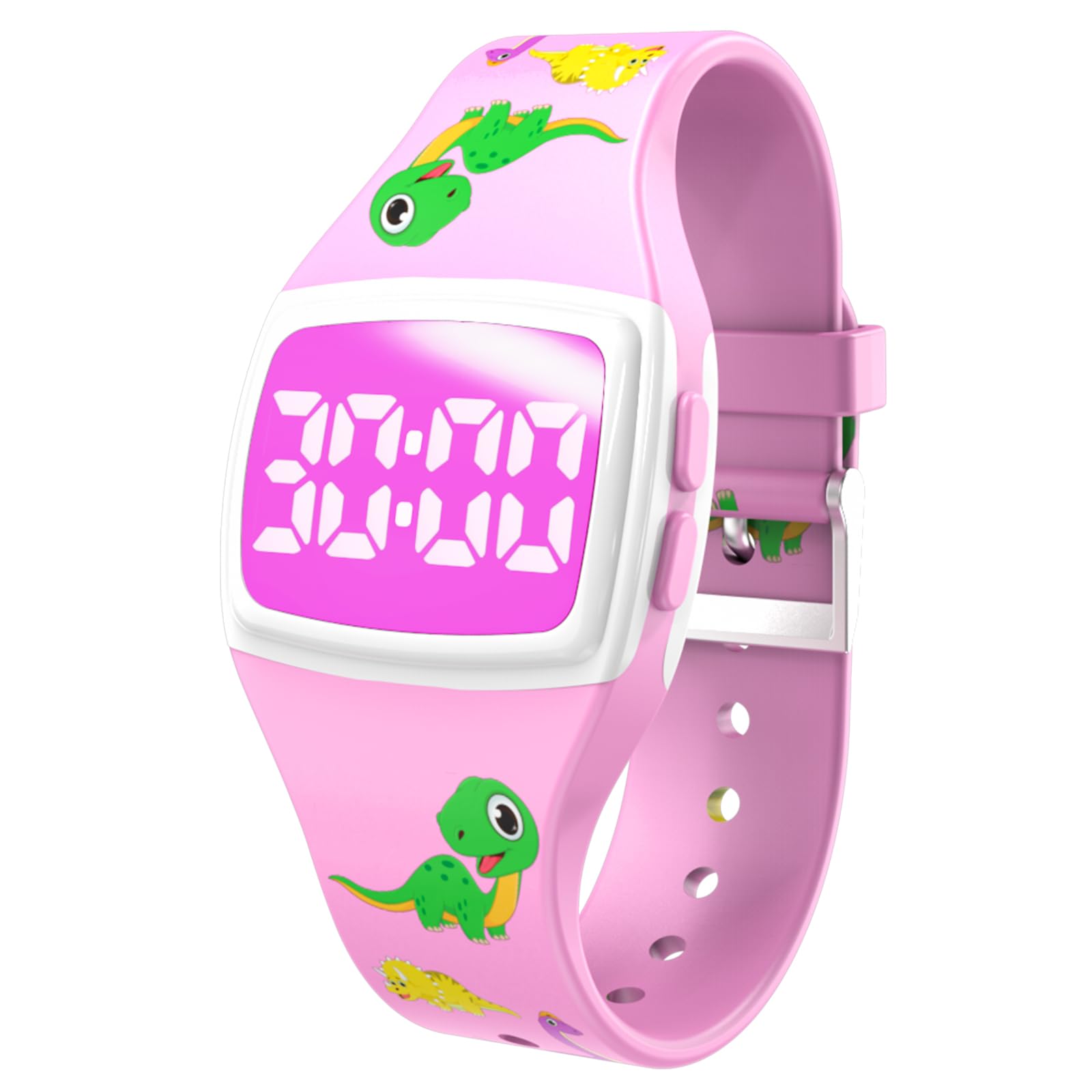 711TEK Toddler Potty Training Watch for Girls – Magnetic Rechargeable Potty Reminder for Kids, Fun Timer Alerts, Waterproof Potty Watch, Soft Adjustable Strap for Stress-Free Potty Training (Pink)