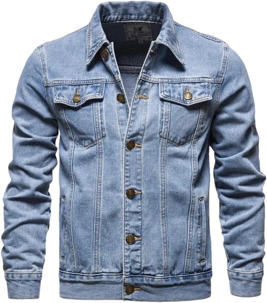 Veste denim hommes multi-poches pour un rangement optimal en ville