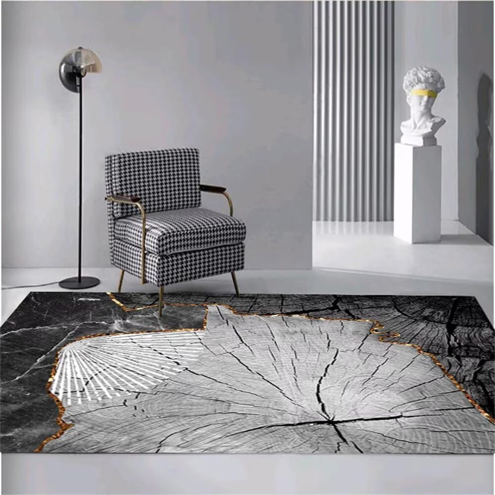 Tapis abstrait gris pour le salon ou la chambre d'une ado fille