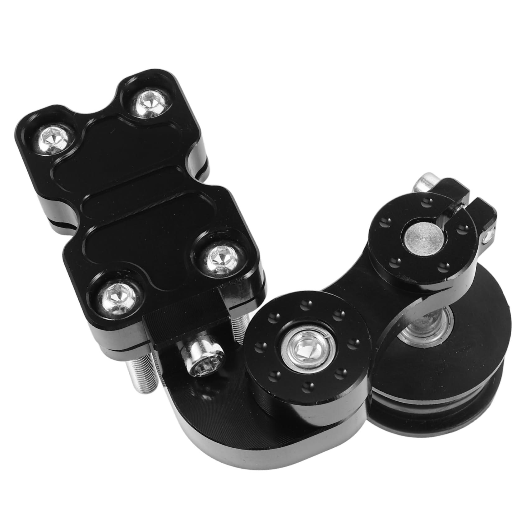 UKCOCO Tendeur de Chaîne Moto Outil Guide Chaines en Alliage D'aluminium Léger pour Améliorer la Performance Réglage Précis Noir Adapté aux Motos de Route