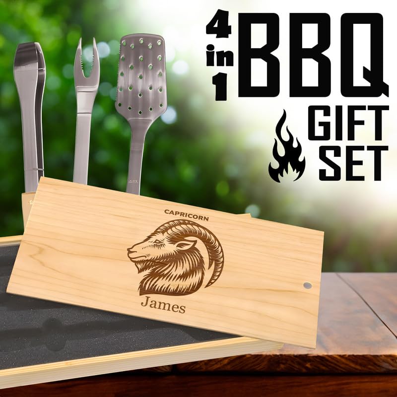 Set de Parrilla Zodiacal Capricornio con Grabado miniatura 5