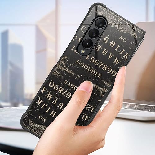 Miniatura 5 de DAIZAG Funda compatible con Samsung Galaxy Z Fold 3 5G, tablero de Ouija Witchy para niños y niñas, suave y delgado TPU gráfico, a prueba de golpes,