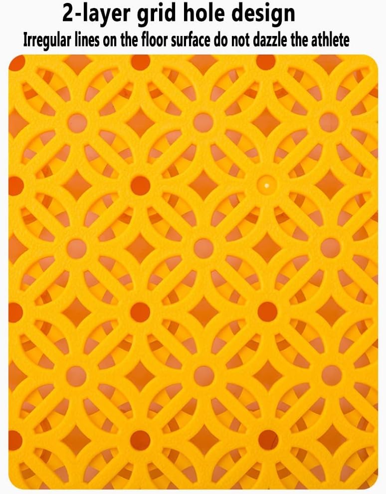 Floor Tiles 34CM Outdoor Modular Interlocking Floor Tiles, Basketball Court Badminton Court Gymnasium Non-Slip wear-Resistant Sports Floor,Purple-1PCS