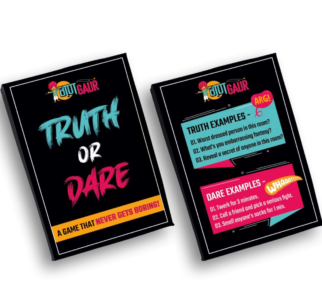 Gangaur Truth & Dare Playing Cards for Friends - Fun 50 Compact Party Card Game for adult Pack of 1 3