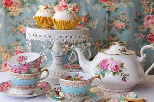 Rompecabezas de 500 piezas para adultos, adolescentes y niños, rompecabezas de madera con taza de té, juego educativo de desafío cerebral,