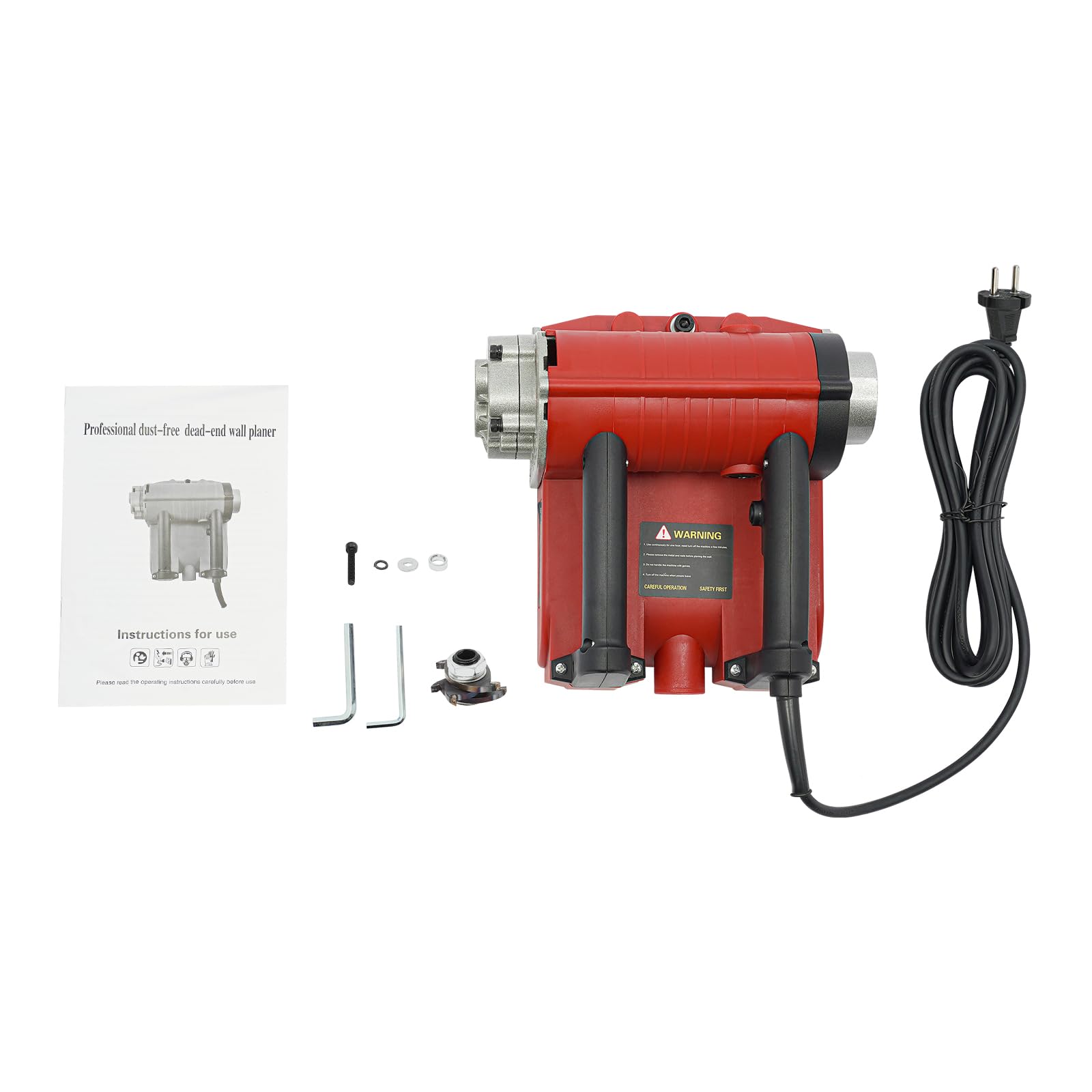 Elektrischer Wandschaber 4580W 15CM Fräsbreite Betonschaufelmaschine Renovierungsfräsmaschine Spachtelputzschleifer für Beton und Putzwand 3000 R/Min 1-4 MM Betonfräse