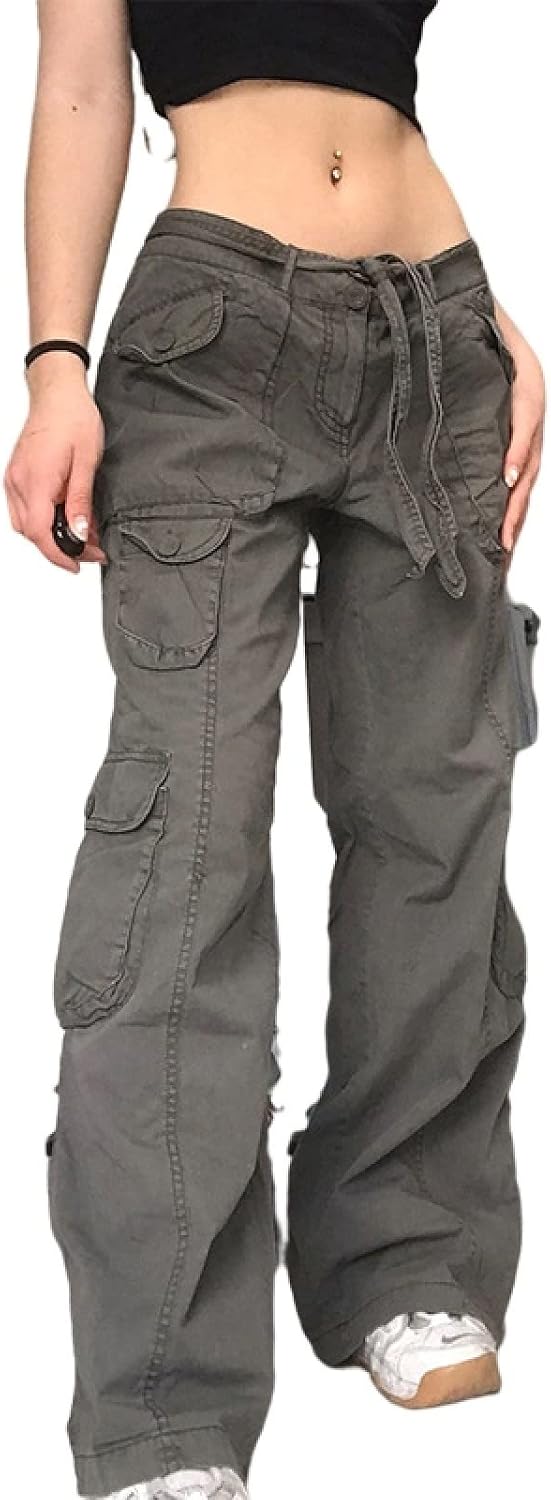 Mid Waist Pants Loose Casual Jeans 