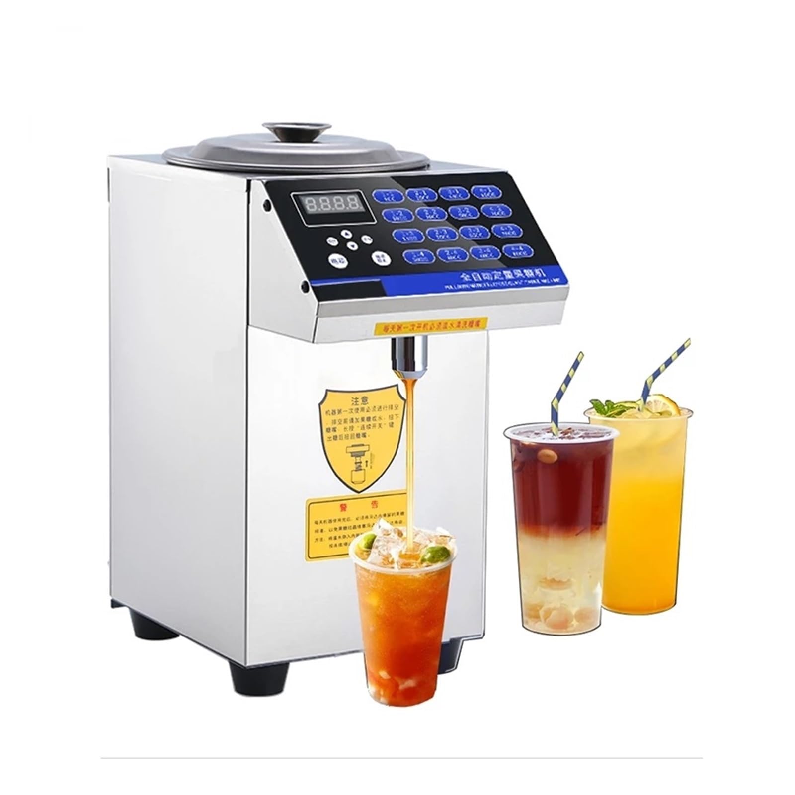 Macchina per Sciroppi, Attrezzatura Speciale For Negozio Di Tè Al Latte Commerciale Macchina Automatica For La Quantificazione Del Fruttosio Con Computer Set Completo Piccoli Caffè