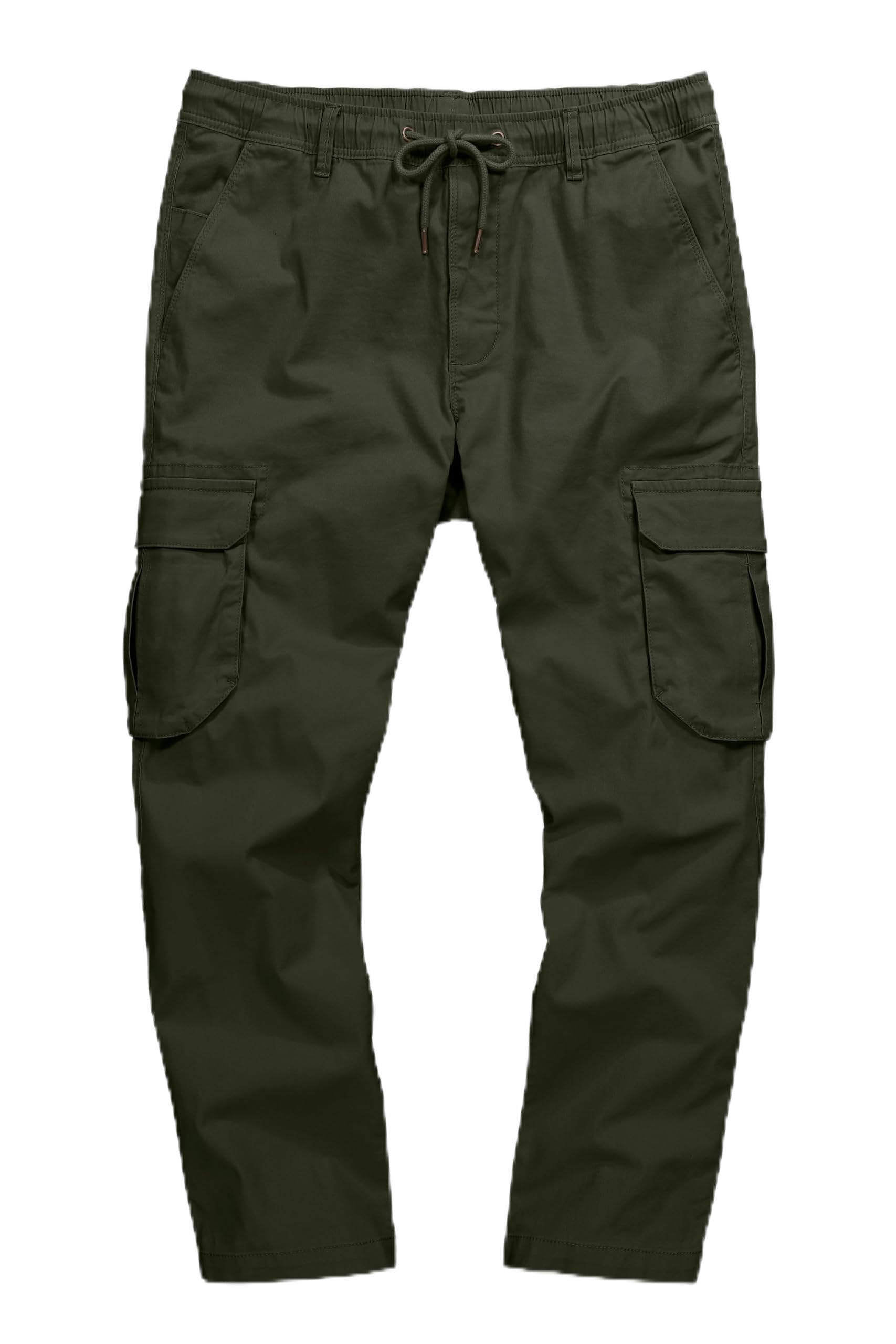 JP 1880 Men's Cargo Trousers, Dark Olive, 7XL