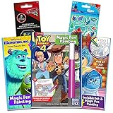Invisible Ink Activity Book Set for Kids Toddlers -- 3 Travel Activity Books Bundle Featuring Toy Story, Inside Out, Monsters Inc with Invisible Ink Pens and Over 100 Bonus Stickers