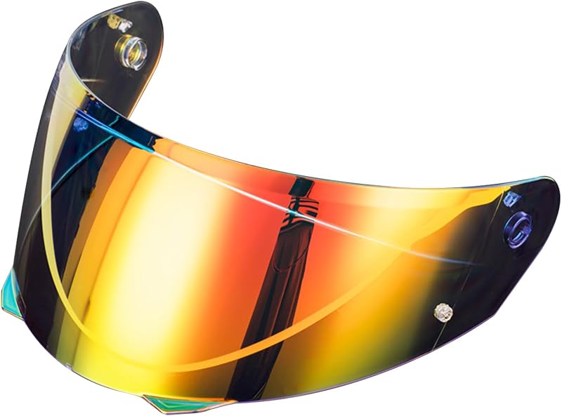 for I90 Helmet Hj-33 Shield Replacement Visor (Revo Gold Red Mirror)