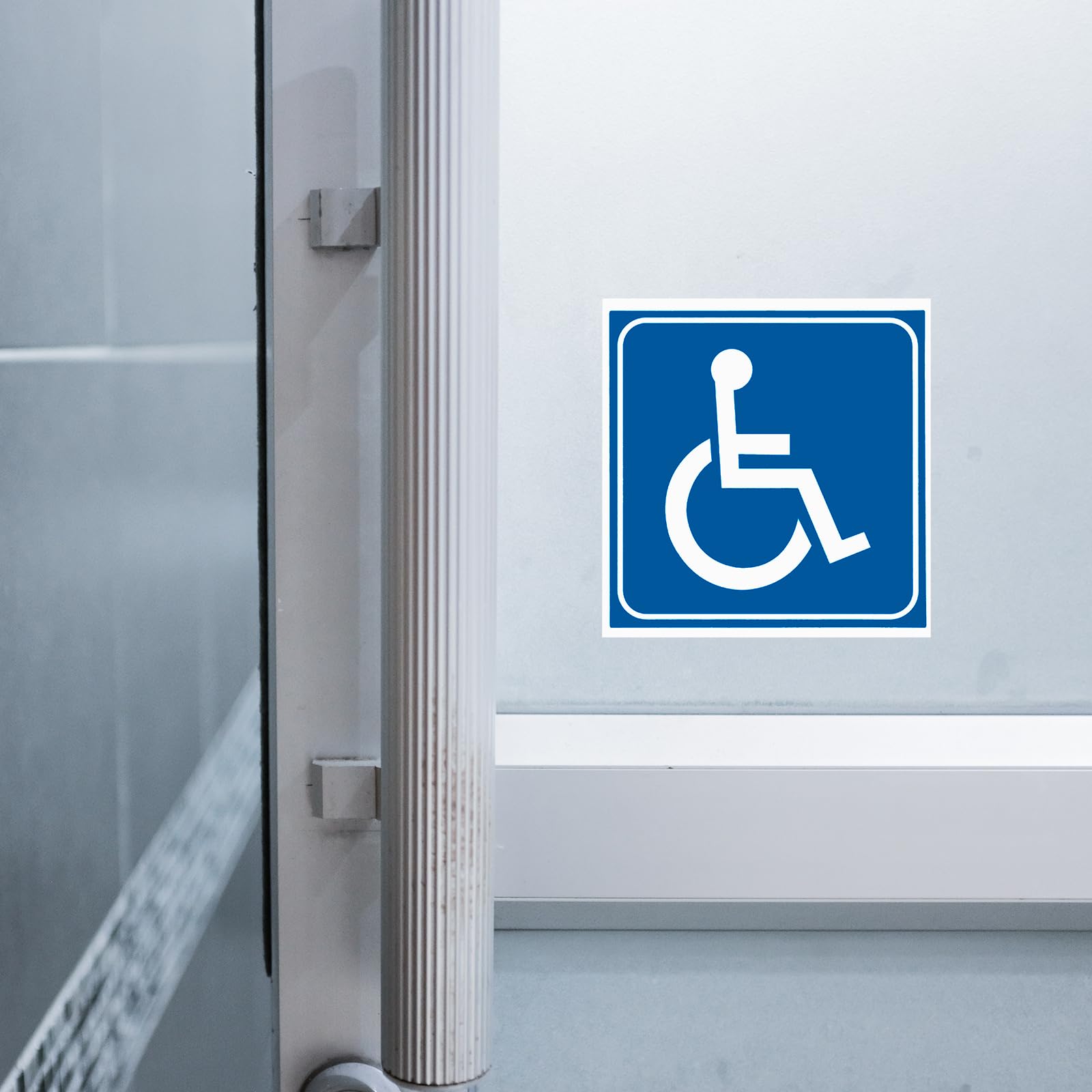 PATIKIL Handicap Sign Stickers 3x3 Inch, 4 Pack Vinyl Accessible