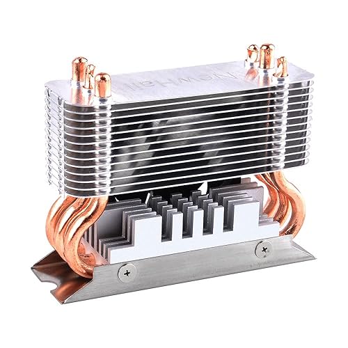 Miniatura 9 de NewHail Disipador de calor SSD M2 2280 de 12 V con ventilador de refrigeración PWM de 1575in tubos de calor de cobre y almohadilla térmica enfriador