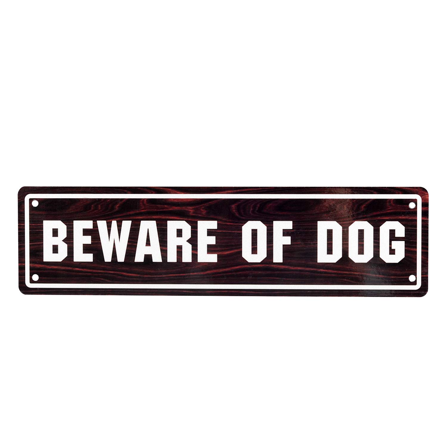 Photo 1 of Kichwit Beware of Dog Sign for Fence, 11.8" x 3.1", Aluminum Sign, Weather Resistant    2 ITEMS