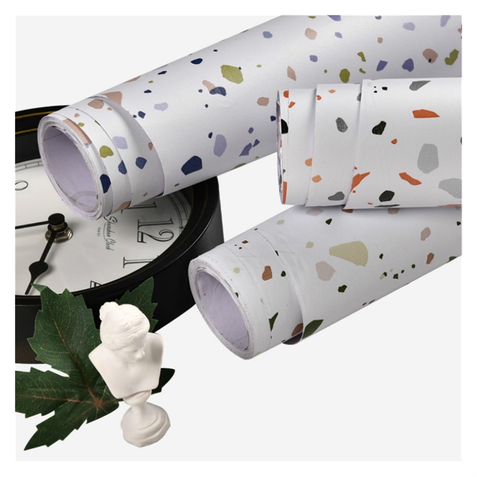 carta da parati Carta da parati autoadesiva impermeabile in PVC terrazzo for parete della camera da letto, arredamento del soggiorno, carta da contatto for rinnovamento di mobili in vinile Per la deco