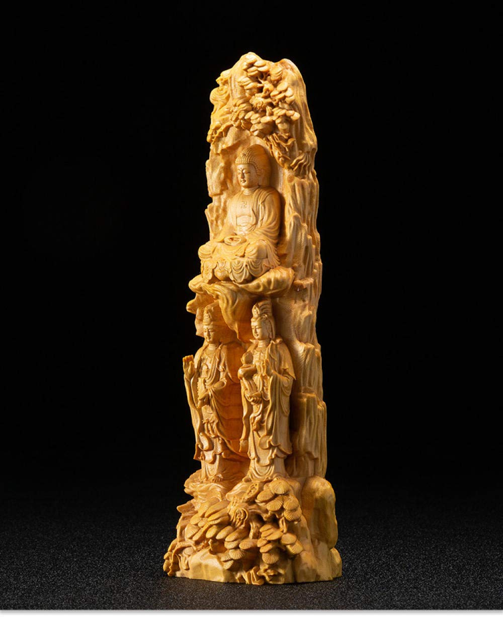 中国の木彫刻 Amazon.co.jp: 彫刻 23Cm木彫り中国仏像装飾 : ホーム＆キッチン