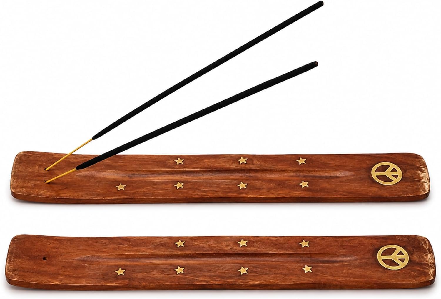 Wooden, Incense Holders, Ash Catcher, Incense Burner, Peace