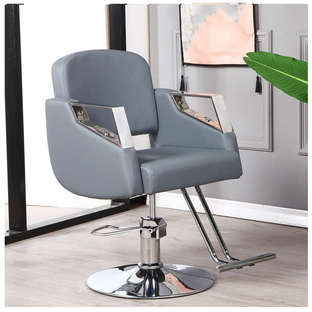 OZBMA Barber Stylist, Styling Heavy Duty Hydraulic Pump, 360° Swivel Hair Salon Chair with Footrest for Beauty Spa Shampoo, Max Load Weight 330 Lbs,D (D)