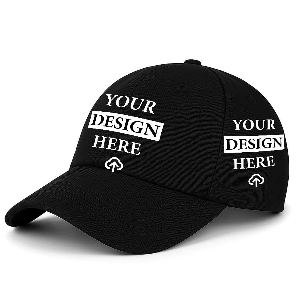 Amazon Brand - Anarva Personalized Premium Custom Cotton Cap | Design Your Own Baseball Cap with Logo, Name or Image | Free Size Unisex Adjustable Casual Hat for Men & Women-image-7
