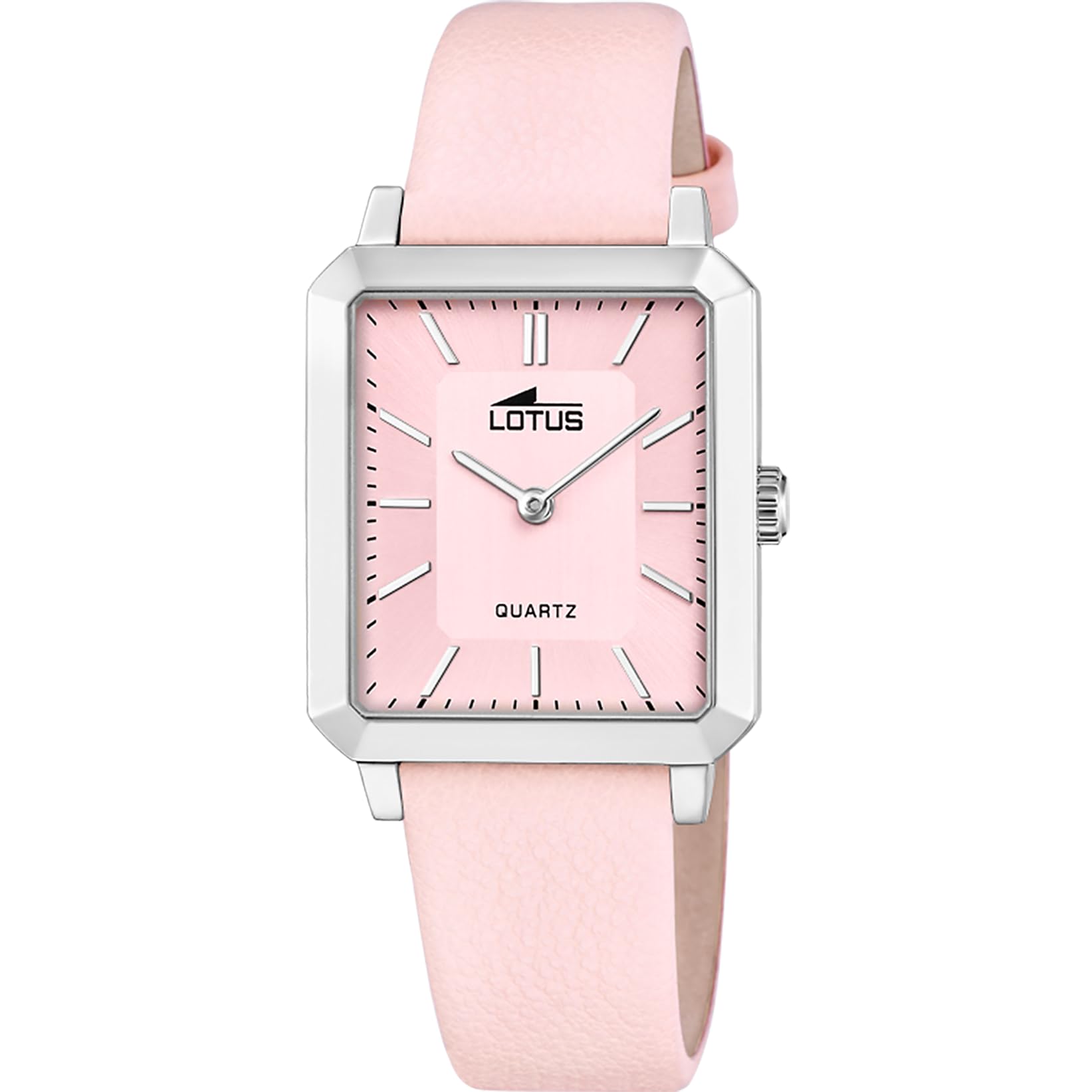 Lotus Women's Pink Square Leather Strap Watch L18987 In