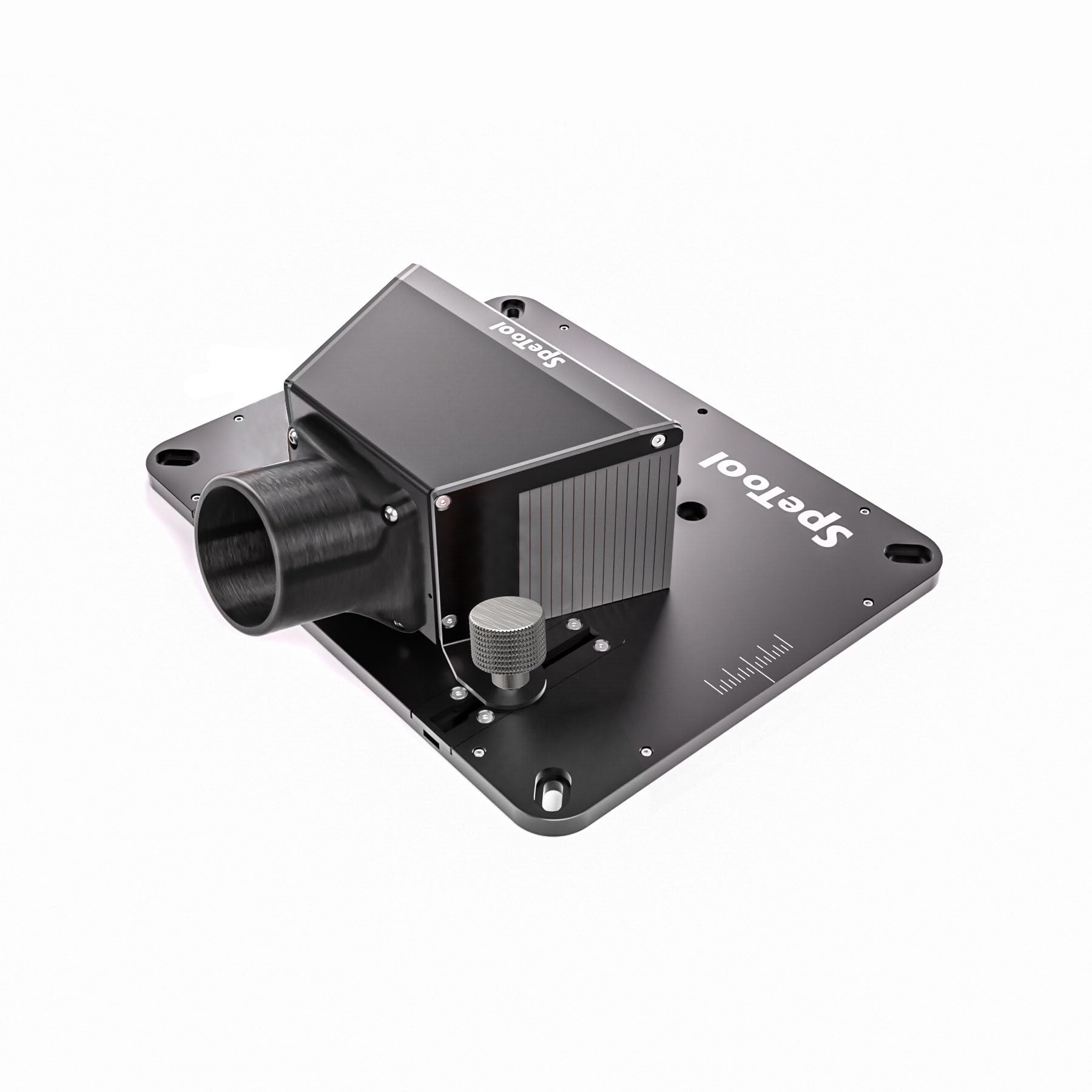 SpeTool Placa de fresado de aluminio de precisión con extracción de polvo, placa de fresado para fresadoras superiores con la mayoría de fresadoras, tamaño estándar 235 x 298 mm