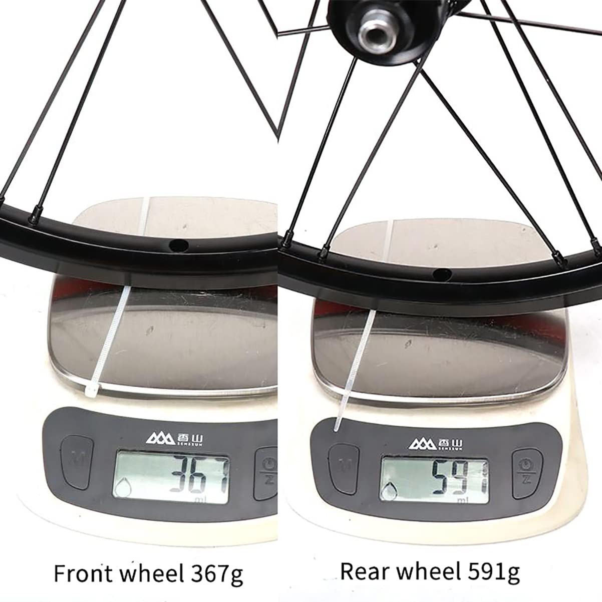16'' Juego De Ruedas Plegables 349 Ruedas BMX Llanta/Freno V Cierre Rápido | 16/21H Bujes 74/130mm Para Cassette 7-11 Velocidades(Silver)