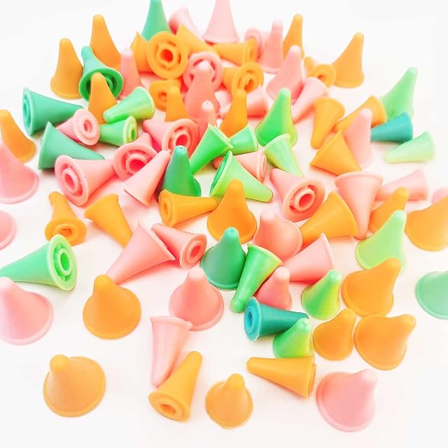 MAX COOK 80 Pcs Knitting Needles Point Protectors Multi-Colored Cute Anti-Slip Needle Caps 2 Sizes Needle Point Stoppers Needle Tip Stoppers for Knitting Craft (Random Color)