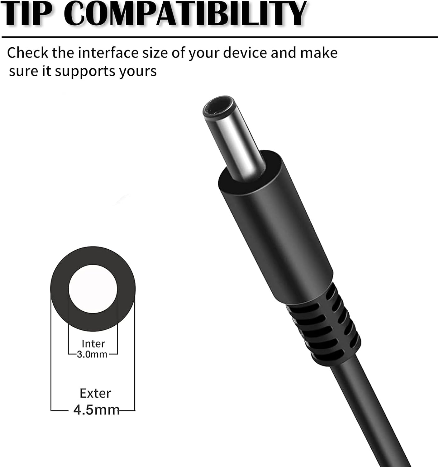 IEFUU 65W 45W Charger Compatible with Dell Laptop Inspiron 11/13/14/15/17 3000 5000 7000 Series 3583 3593 5570 Latitude E5450 XPS 13-65 45 Watt AC 2-in-1 Computer Adapter Power Cord 4.5 * 3.0 mm Jack