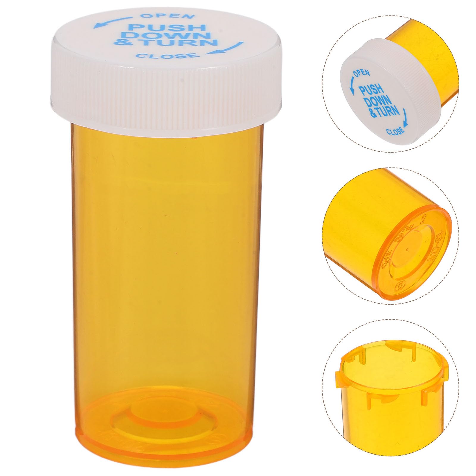 Set 25 Flaconi per Medicinali Portatili 8 Drams Contenitori Protettivi in Pp Organizer da Viaggio per Pillole e Integratori