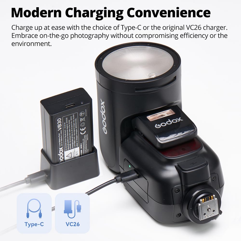 Godox VB30 Batterie Li-ion V100 V1Pro V1 PRO 7,2 V/2980 mAh pour Godox V100 V1PRO-S V1PRO-N V1PRO-C V1PRO-F V1PRO-O V1PRO Flash et V1 V860III V860III-S V860III-C V860III-C V860IIIII. I-N V86 0III-F
